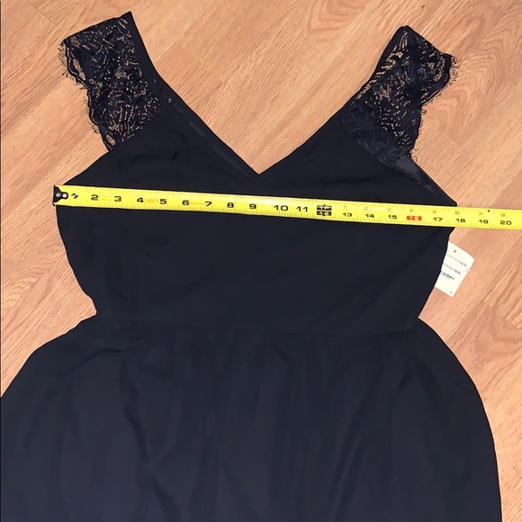 NWT NSR Lace Shoulder Fit and Flare Black Dress, L - Picture 10 of 10
